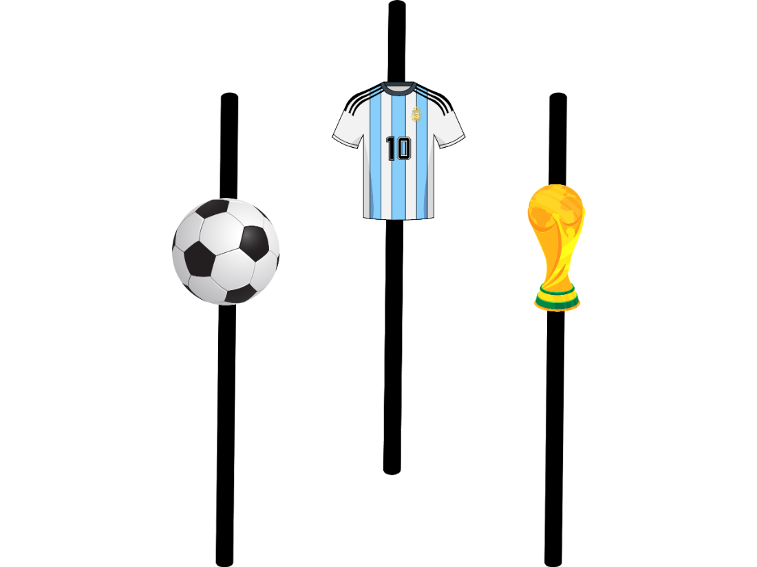 Sorbetes Selección Argentina - Formas sorbete blanco(X10)
