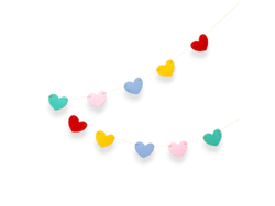 Banderin Corazón Princesas