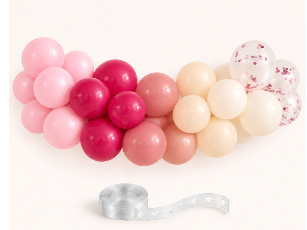 Arco Globos Colores Rosados