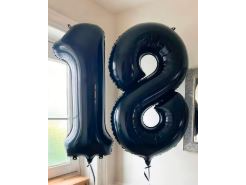 Globo Número Metalizado 32 Pulgadas Negro (varios números)