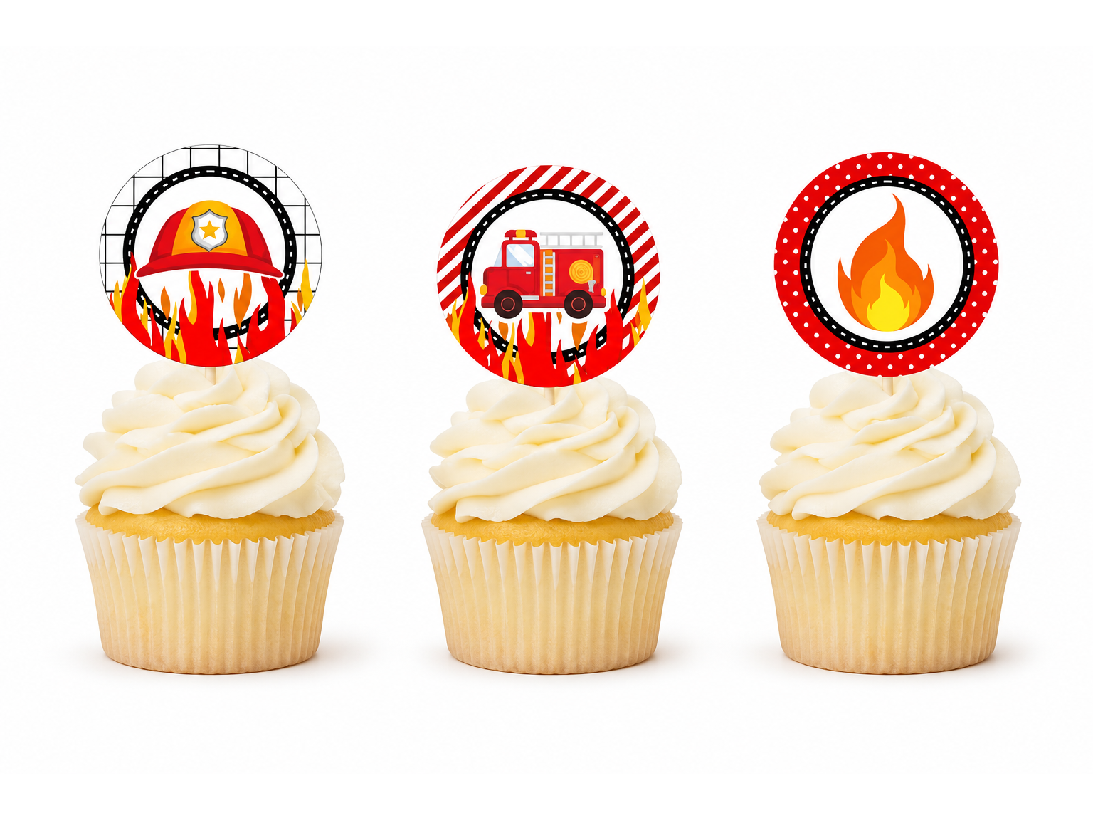 Pinches Cupcake Bomberos X10