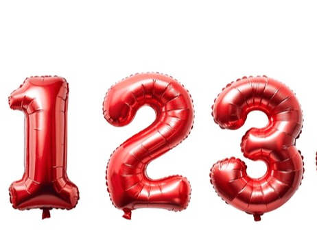 Globo Metalizado Números Rojo 32"