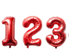 Globo Metalizado Números Rojo 32"