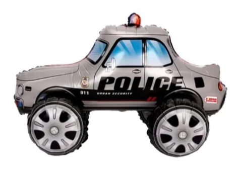 Globos Auto Policia Blanco