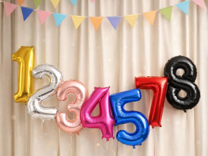 Globos Número de 32" Metalizados Fucsia