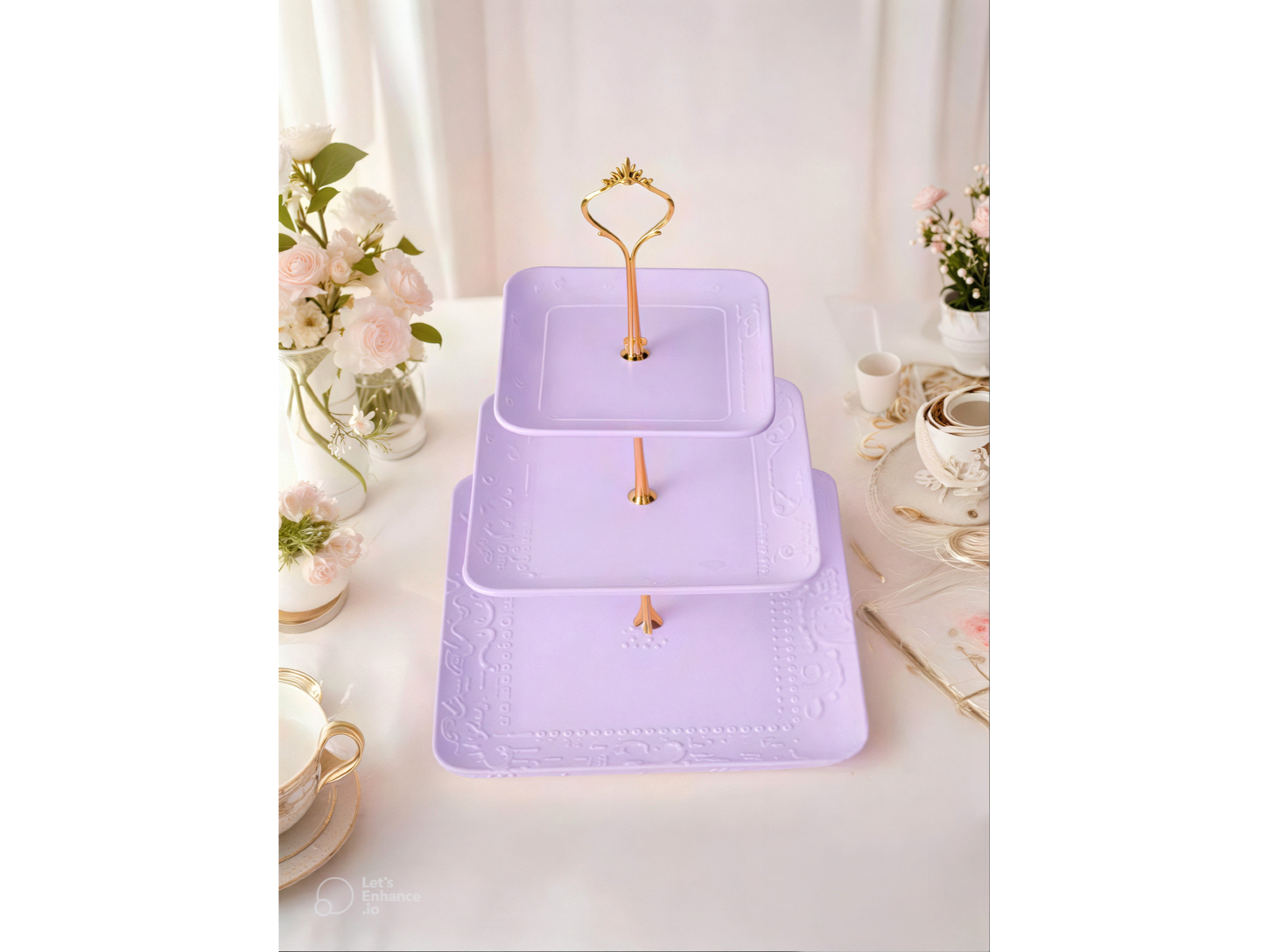 Soporte Mesa Dulce- Morado (3 niveles)