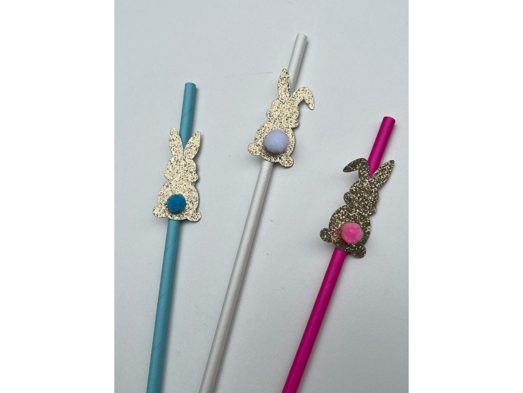 Sorbetes Forma Conejita con Glitter (X10)