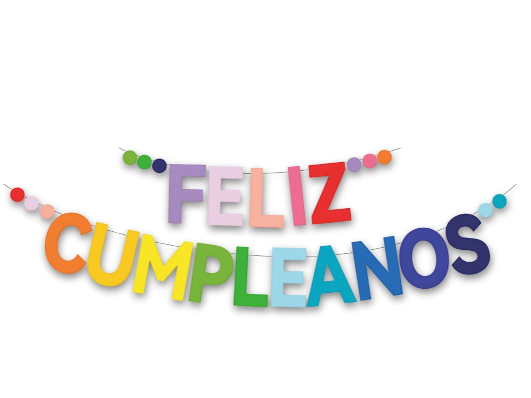 Banderín "Feliz Cumpleaños" Multicolor