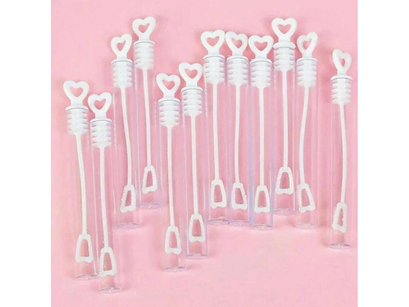 Mini Burbujeros Blancos Corazón