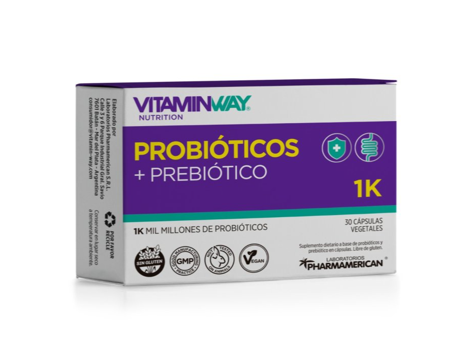 PROBIÓTICOS + PREBIÓTICOS x 30 cápsulas vegetales
