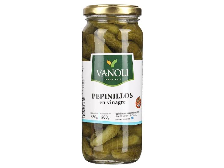 Pepinillos VANOLI x 330 gr