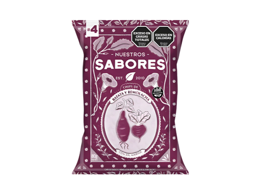 CHIP Remolacha, Batata y Sal marina - Nuestros Sabores SIN TACC