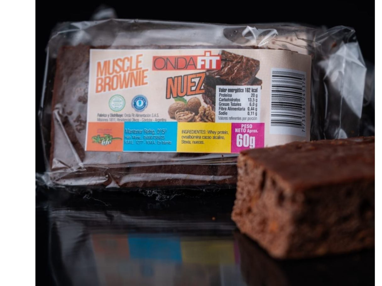 Brownie proteico de Chocolate y Nuez