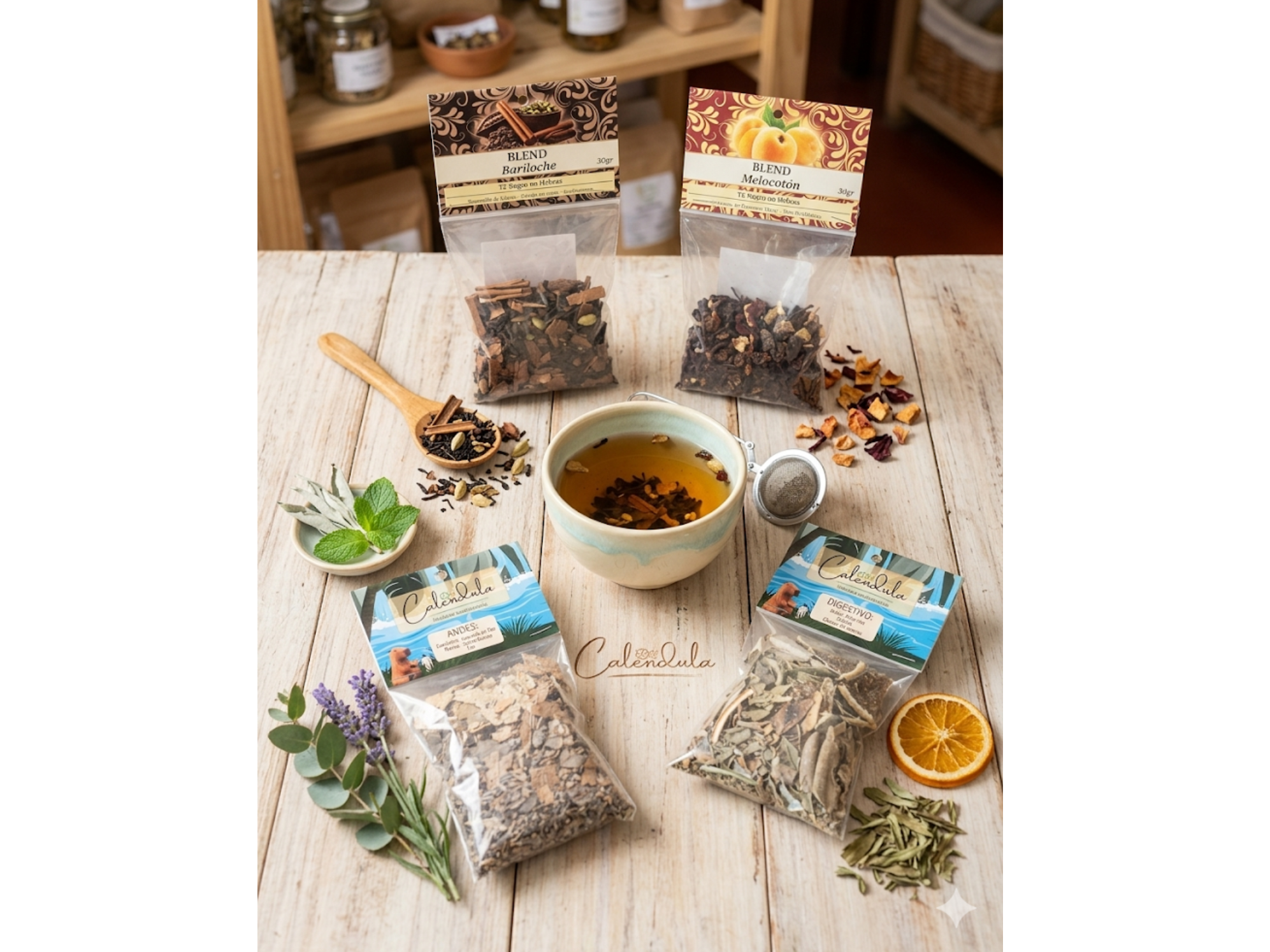 BLENDS BARILOCHE x 30 GR (te negro,cascarilla cacao,canela en rama, cardamomo)