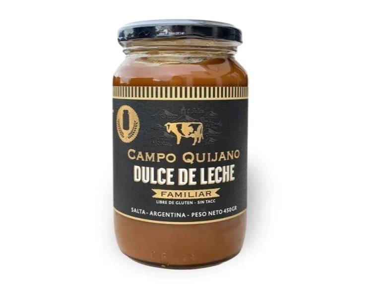 Dulce de leche campo Quijano x450 gr