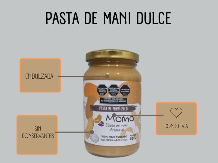 Pasta de mani ENDULZADA CON STEVIA y sin conservantes  x 400 gr