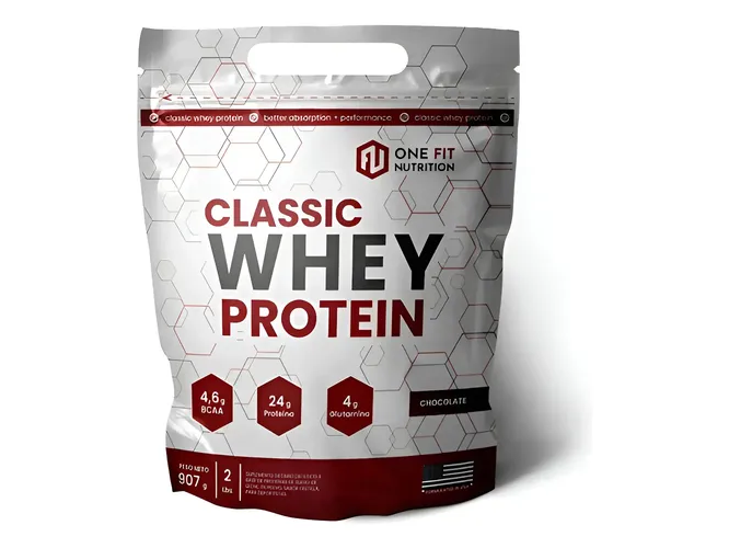 Whey Protein x 2 lb x 30 serv - Vainilla - Frutilla - Choco - DOYPACK - One FIT