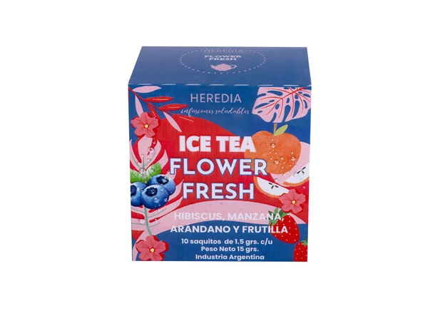 ICE TEA HIBISCUS ARÁNDANOS Y FRUTILLA x 10 saquitos - Heredia