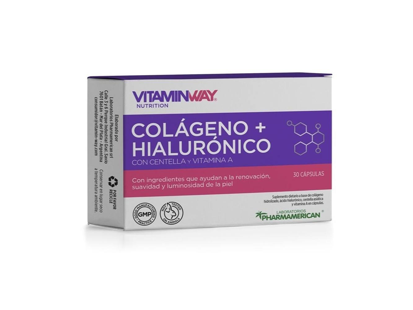 COLAGENO +HIALURONICO 30 CAP- VITAMINWAY