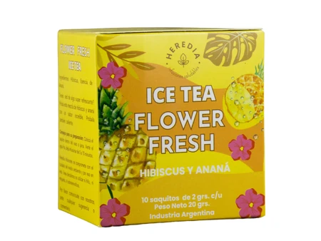 ICE TEA HIBISCUS Y ANANÁ x 10 saq - HEREDIA