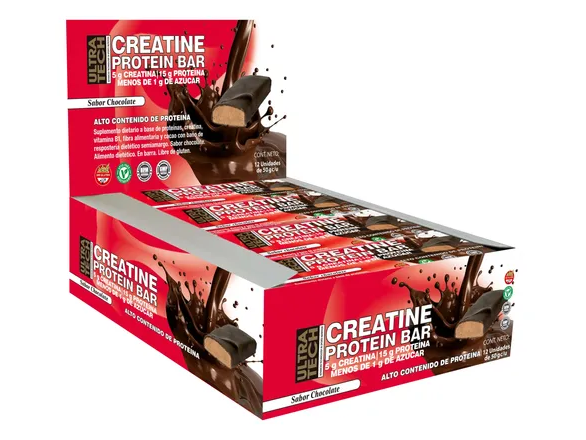 BARRAS DE CREATINA + WHEY PROTEIN(5 gr de creatina y 15 gr de proteína x barra)
