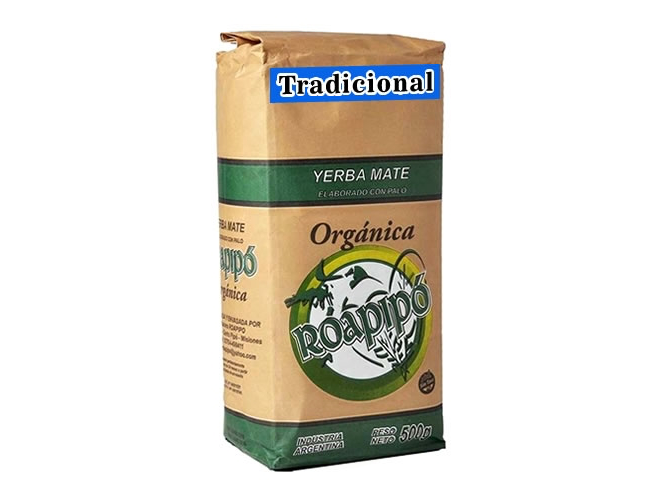 Yerba Mate orgánica certificada TRADICIONAL - Roapipo x 500 gr