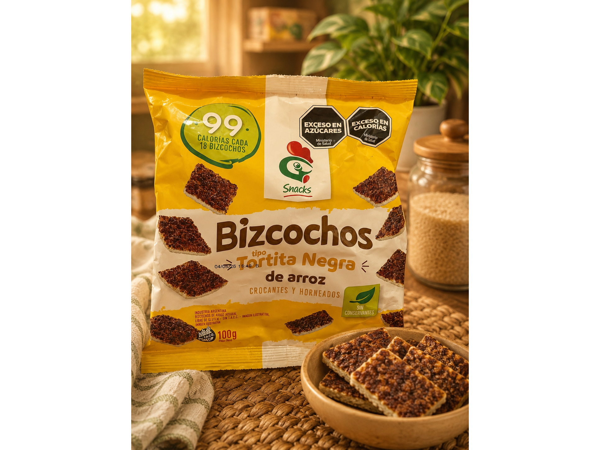 Bizcochos "tortita negra " de arroz