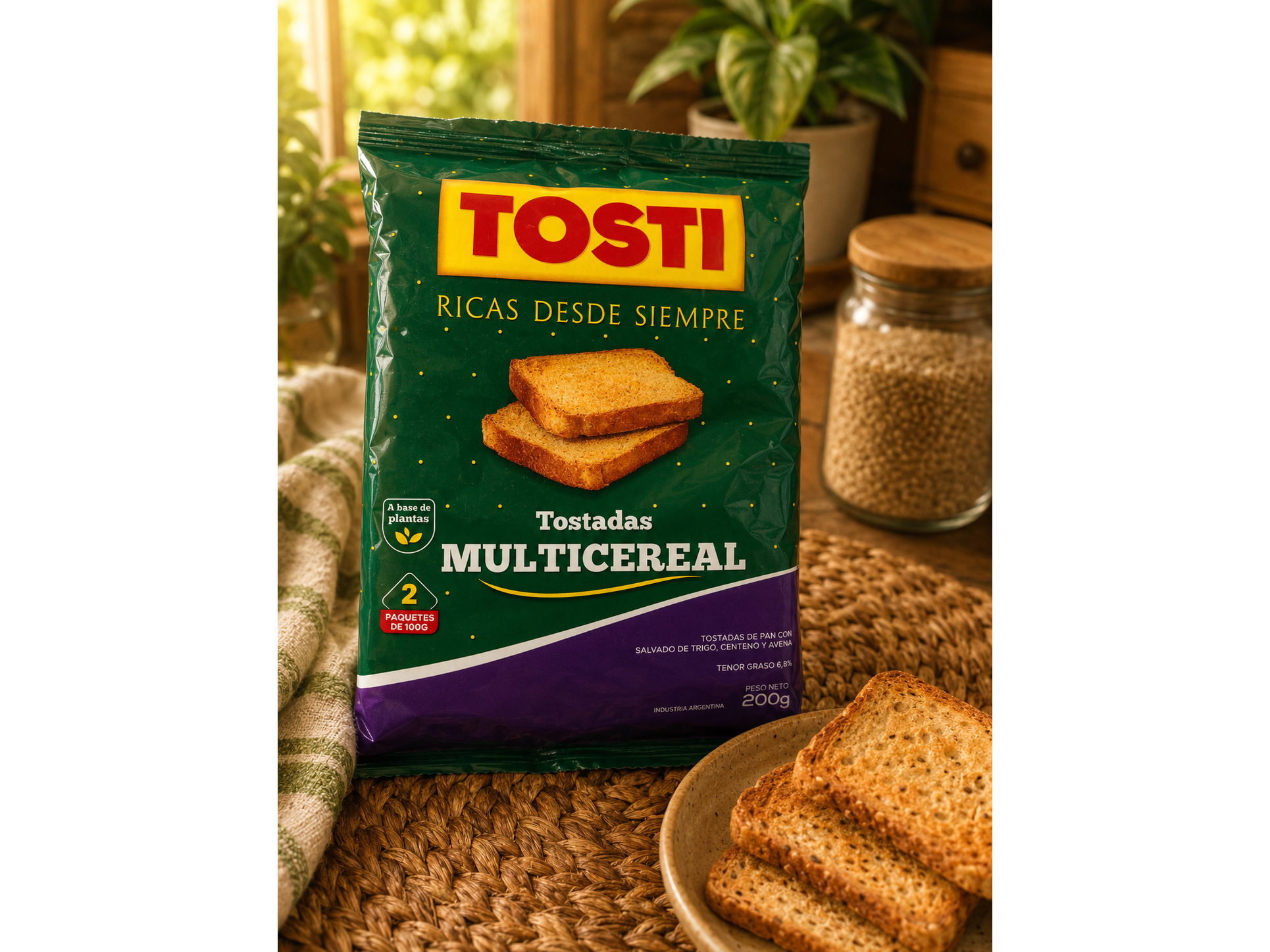 Tostadas multicereal sin tacc