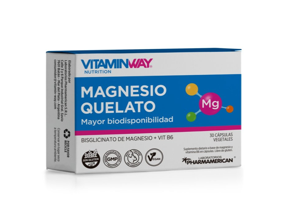 MAGNESIO QUELATO x 30 cápsulas vegetales