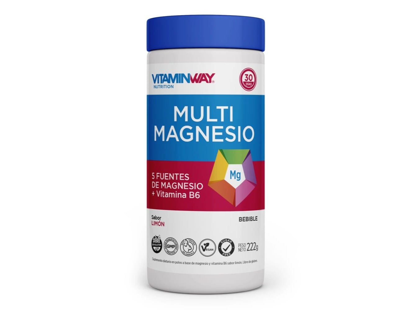 MULTIMAGNESIO EN POLVO x 222 g Sabor Limón