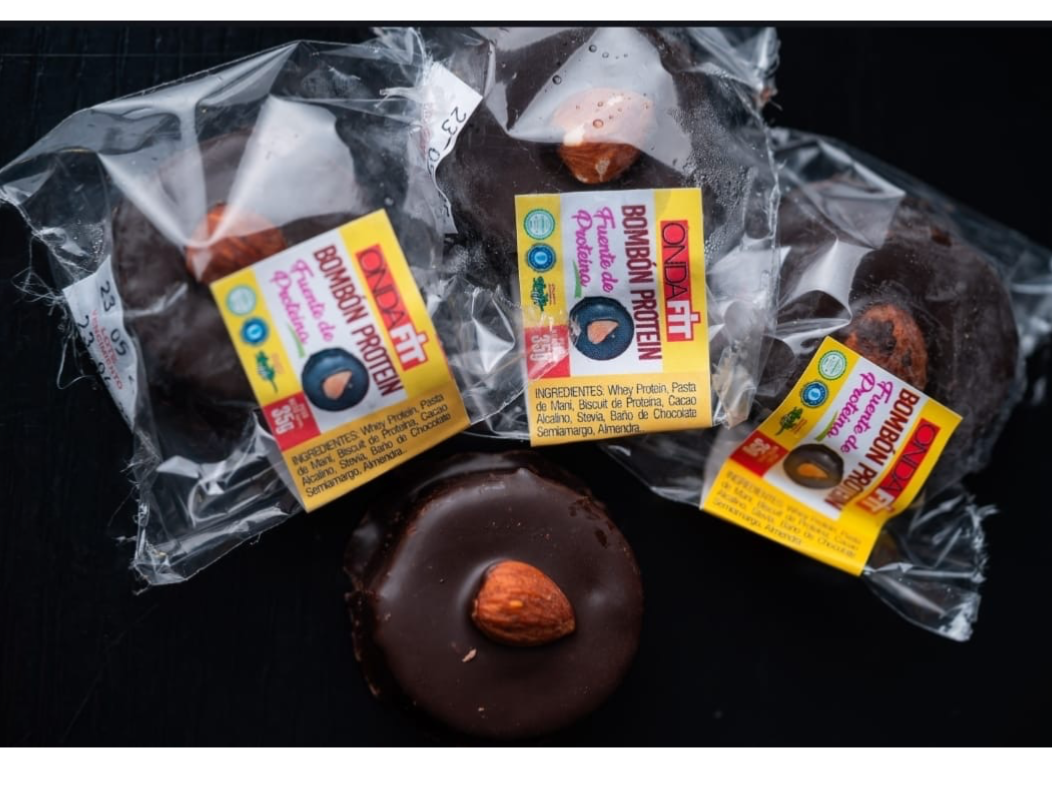 Bombón proteico Con almendras