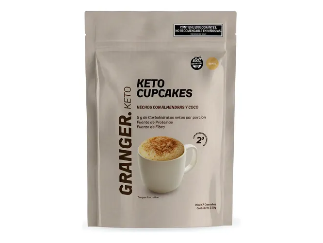 Cupcake proteico KETO de Vainilla (en polvo para preparar. Rinde 8 cupcake)