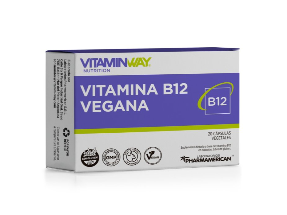 VITAMINA B12 VEGANA x 20 cápsulas vegetales