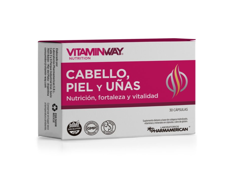 CABELLO PIEL Y UÑAS 30 CAPSULA -VITAMINWAY
