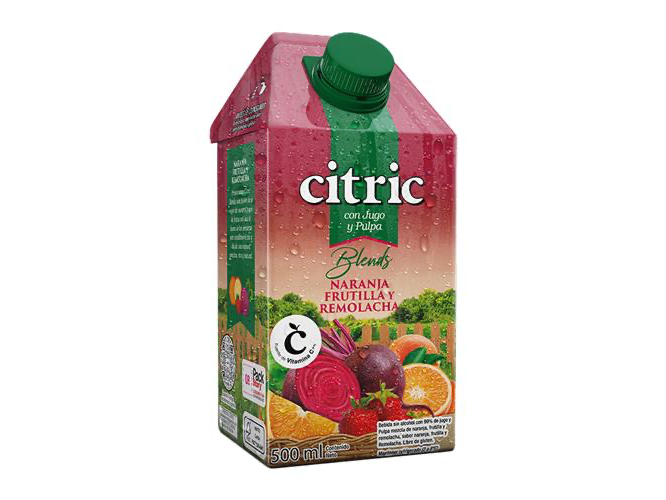 Jugo Citric BLENDS X 500 ml - Remolacha, naranja y frutilla