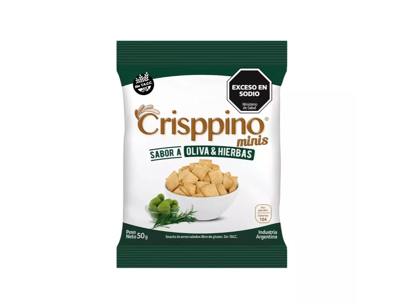 Crispino oliva y hierbas - 100 gr SIN TACC