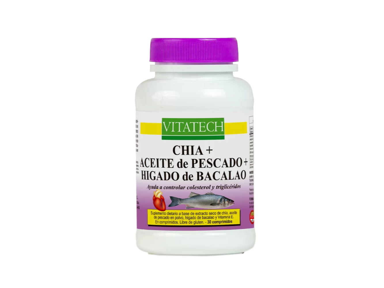 ACEITE DE PESCADO + CHIA + HIGADO DE BACALAO (fuente de omega 3) x 30 caps