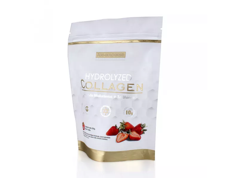 Colageno hidrolizado + acid hialuronico + Te blanco + Vitam C x 200 gr - 20 serv