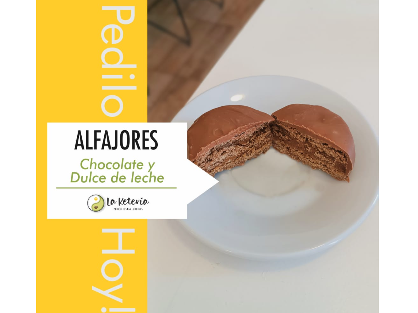 Alfajor Keto relleno de dulce de leche - LA KETERIA