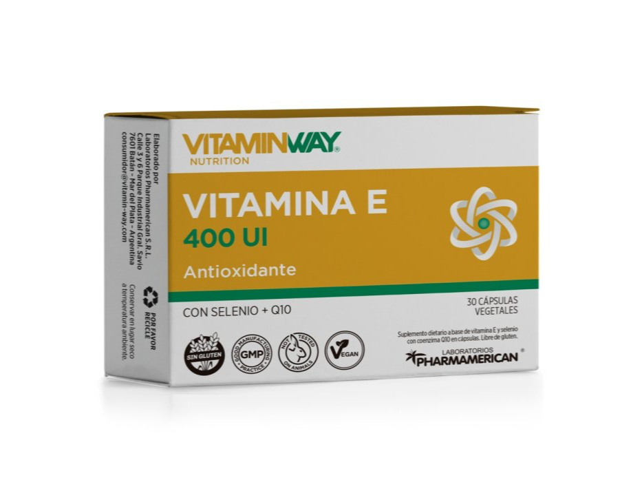 VITAMINA E 400 UI x 30 cápsulas vegetales