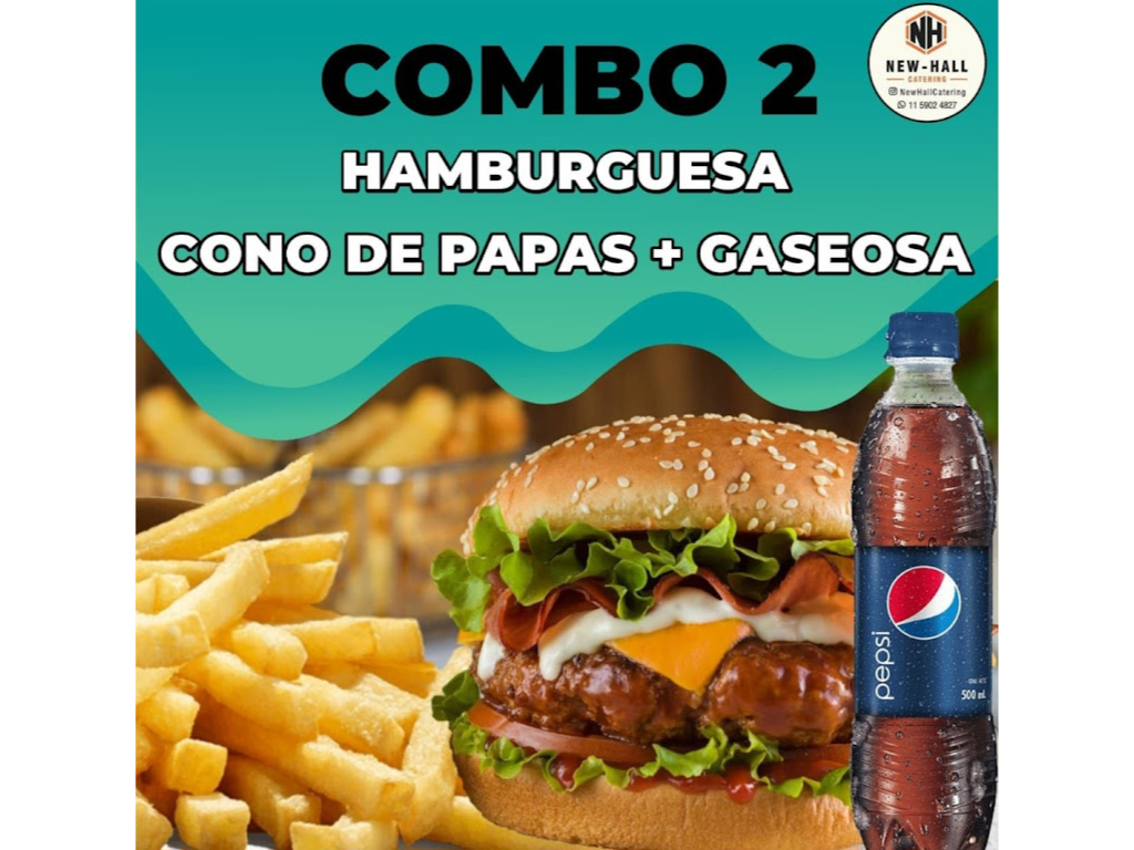 🍔 Hamburguesa de Carne + Papas Crocantes + Gaseosa 500cc