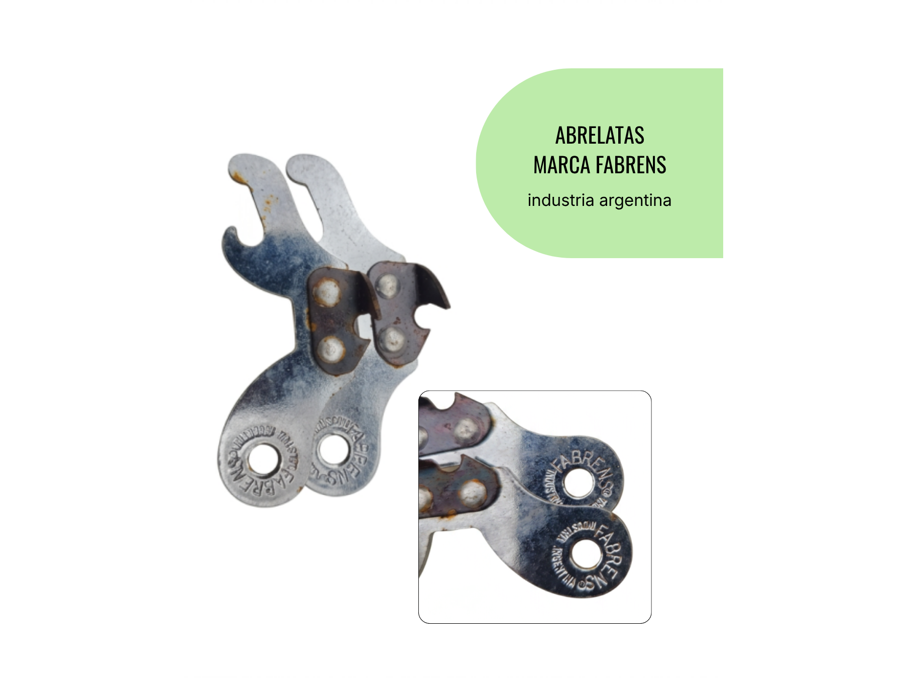 Antiguo Abrelatas tipo uña - Marca Fabrens