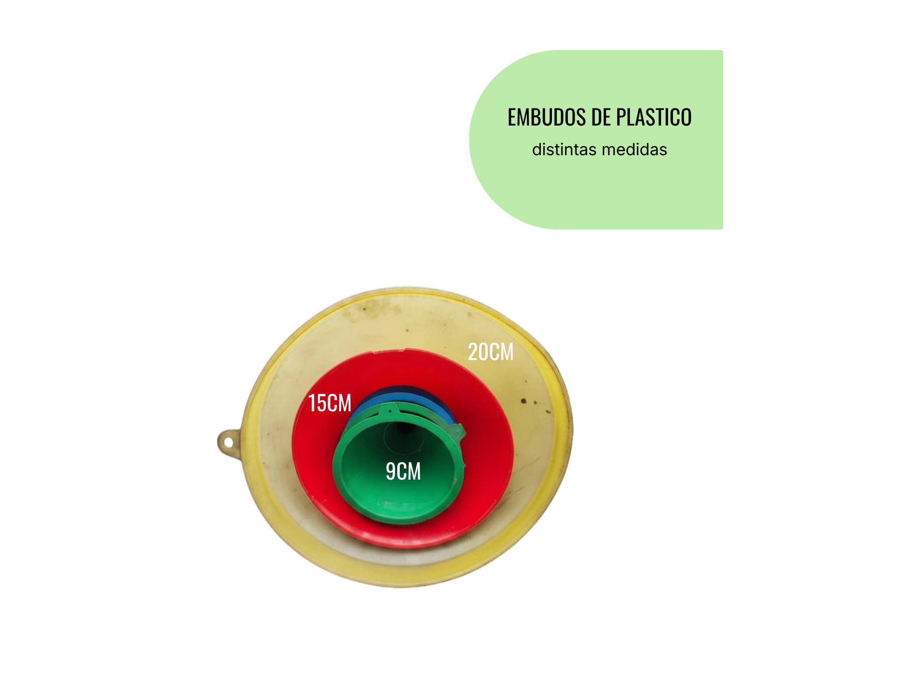 Embudo de plastico 9cm