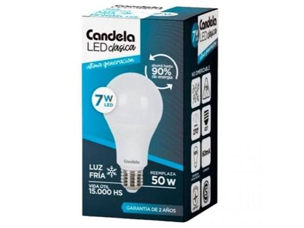LAMPARA LED 7W FRIA (3h - LED7F)