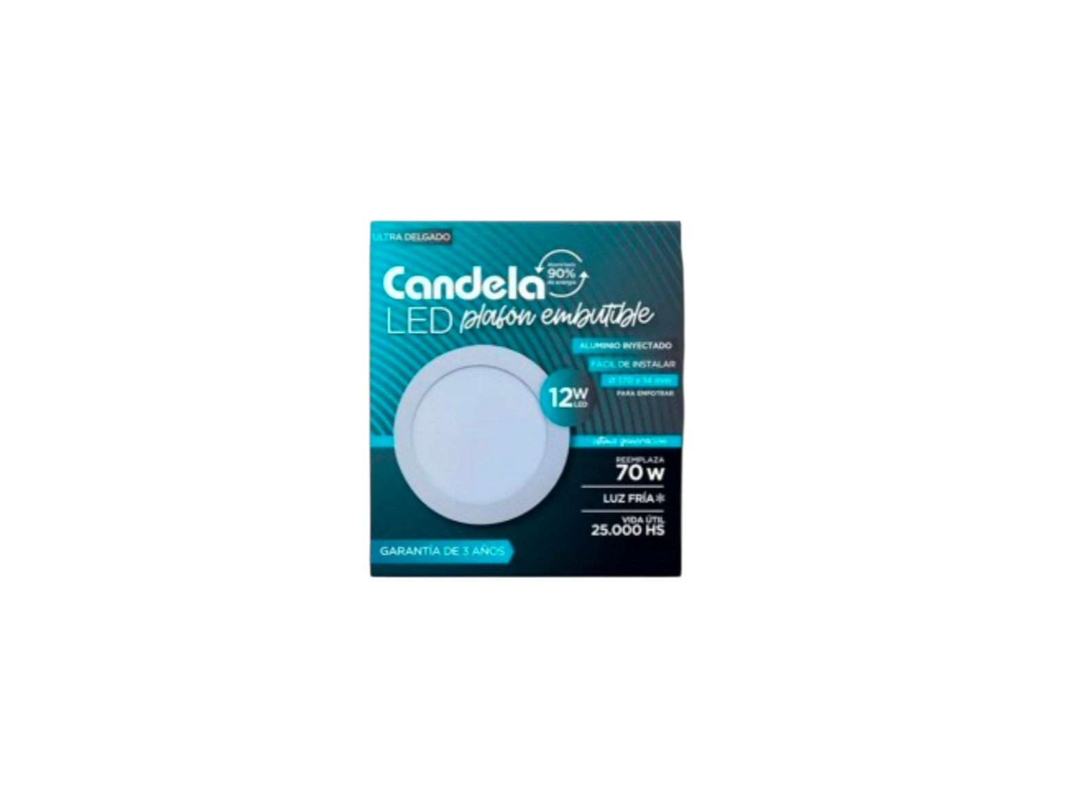 Plafon 12w led redondo embutir fria (P12REMBF)