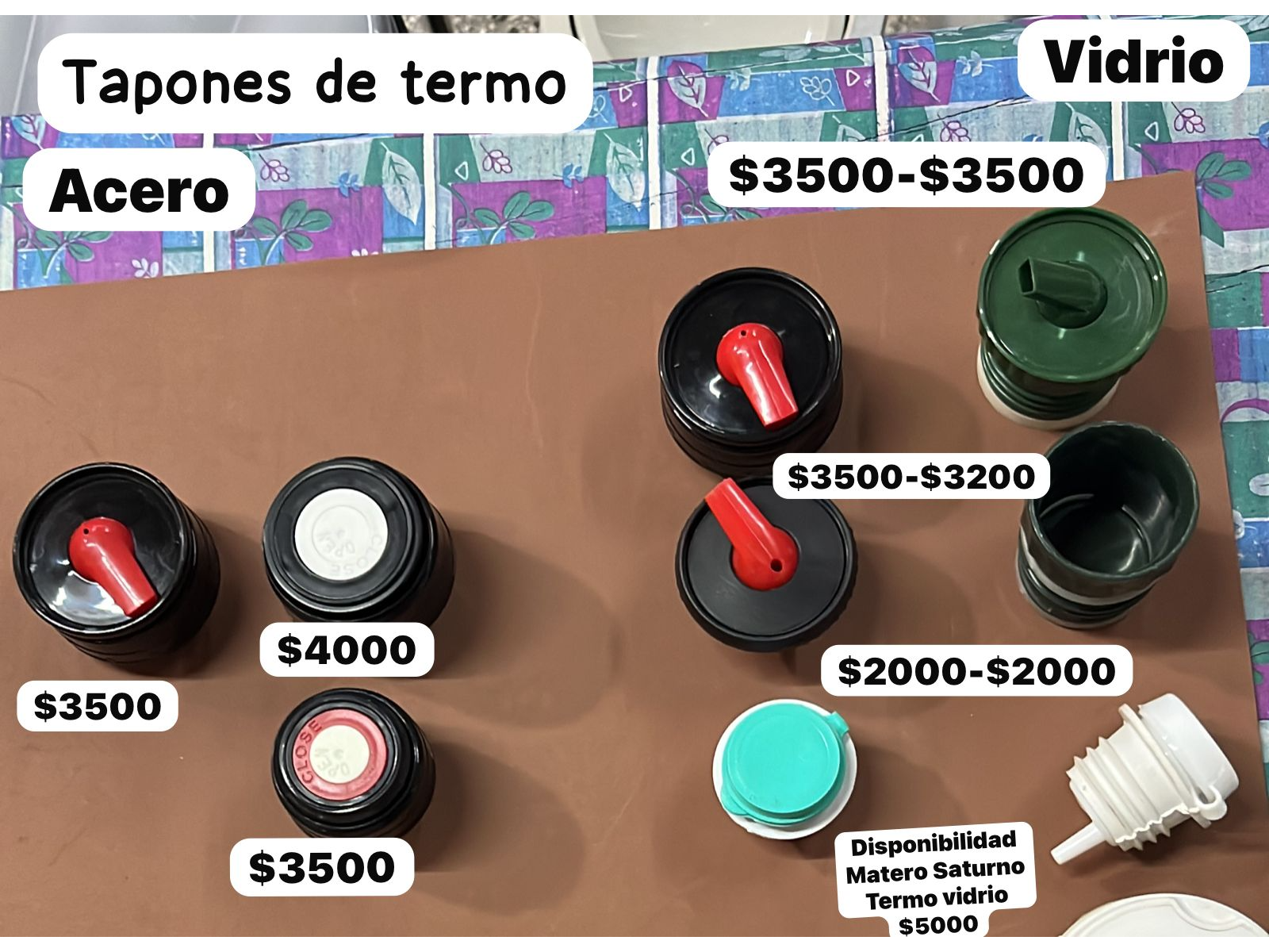 Tapones Termo Acero y vidrio
