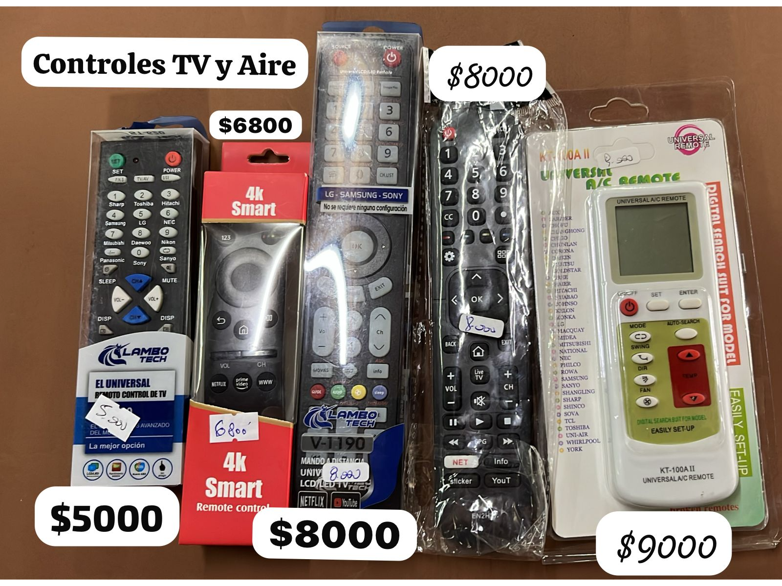 Controles TV y Aire