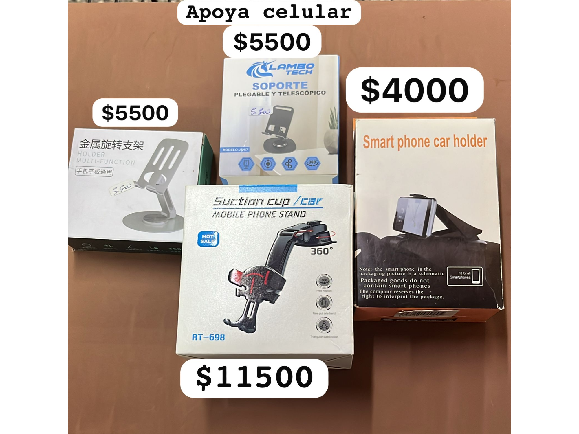 Apoya celular Ruta y +