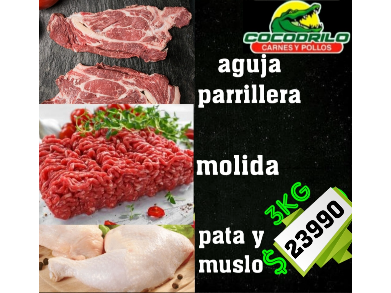 Aguja, molida y pata muslo