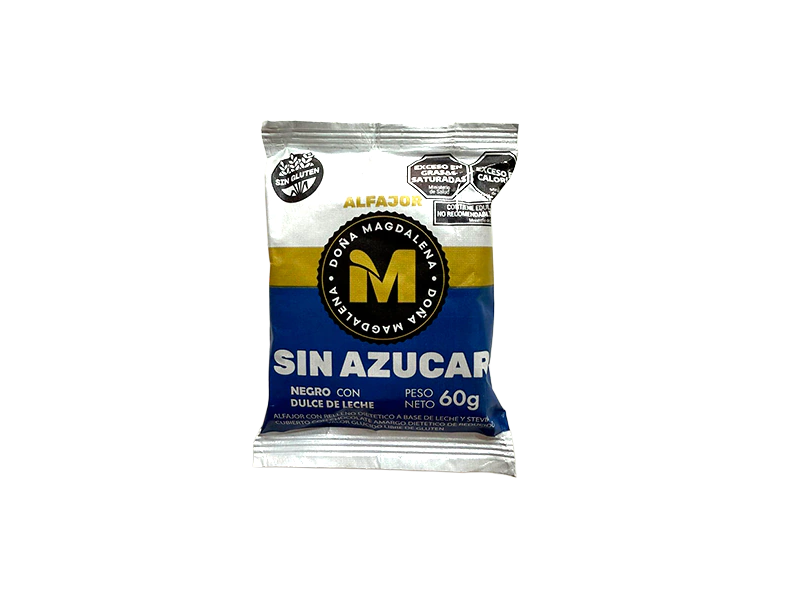 Alfajor negro Doña Magdalena con dulce de leche sin azúcar